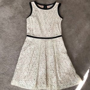 Vegan Leather and Lace Dress